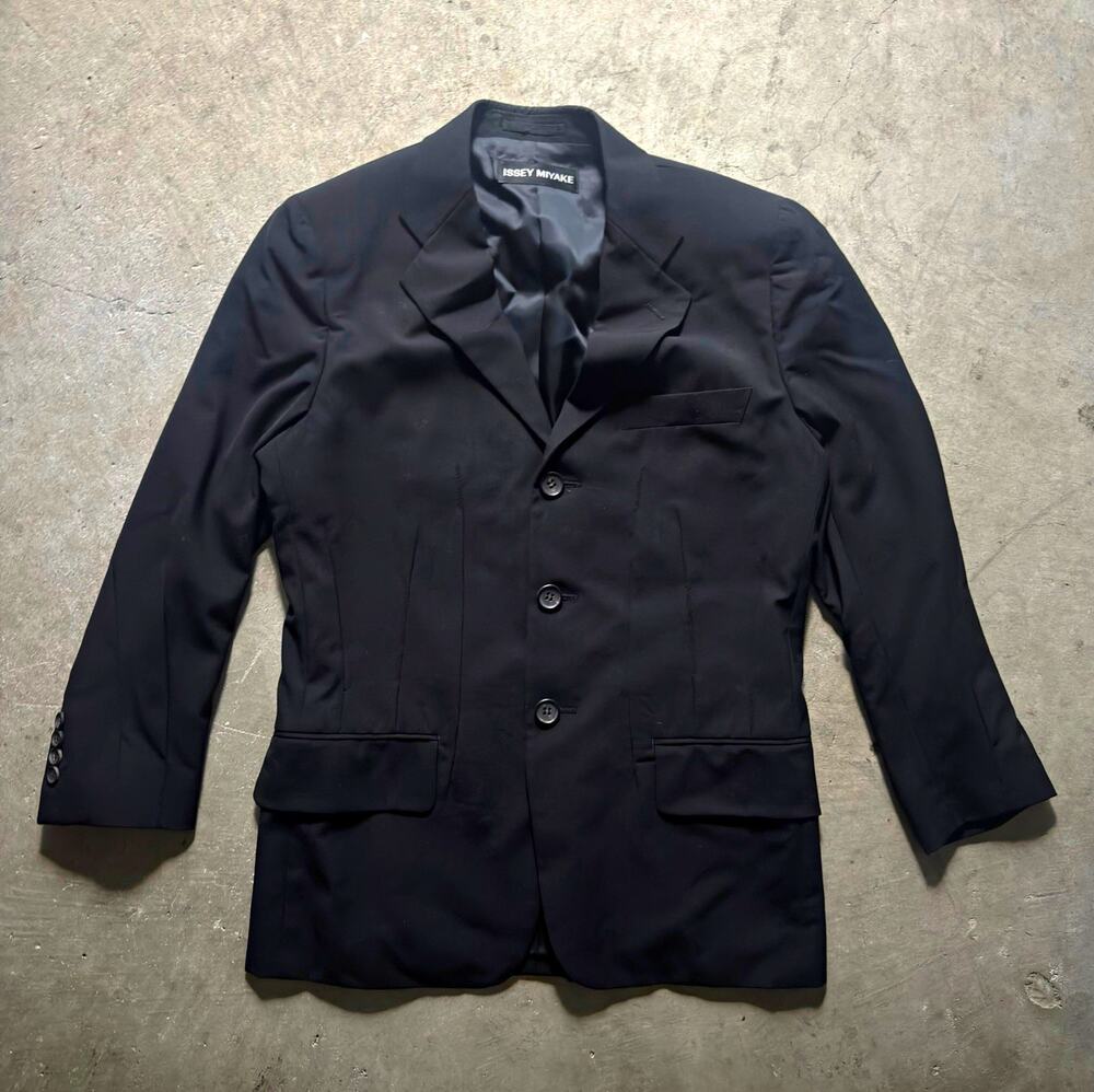 Vintage Issey Miyake Black Tailored Blazer Jacket 3 Button Women’s M